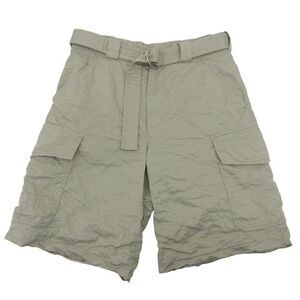 Prada Stretch Cotton Bermuda Shorts Bottoms Men's Khaki S 24SS S